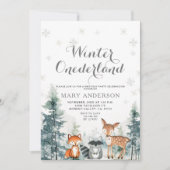 Sneeuwvlokken wit dier Onederland 1e verjaardag Kaart (Voorkant)