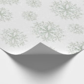 Sneeuwvlokken wit inpakpapier (Hoek)