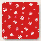Sneeuwvlokken (wit) [kerstpatroon] drankjes onderzetter (Voorkant)