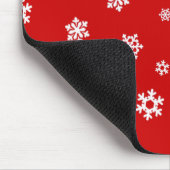 Sneeuwvlokken (wit) [kerstpatroon] muismat (Hoek)