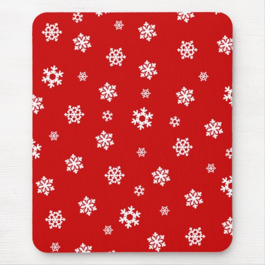 Sneeuwvlokken (wit) [kerstpatroon] muismat (Voorkant)