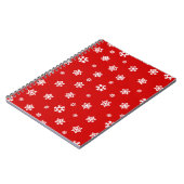 Sneeuwvlokken (wit) [kerstpatroon] notitieboek (Linkerzijde)