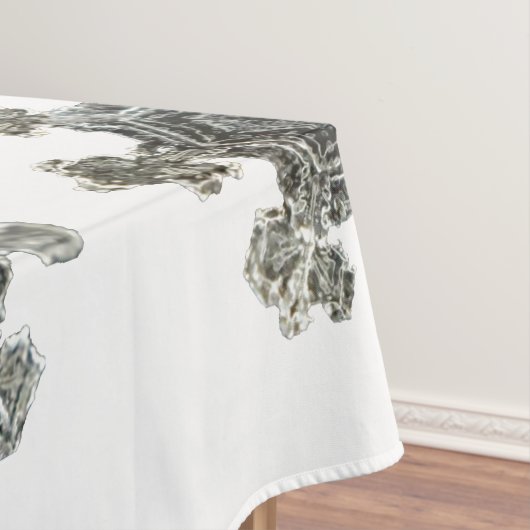 Sneeuwvlokken witte tafelkleed (Voorbeeld)