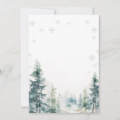 Sneeuwvlokken Witte Winter Onederland Verjaardag Kaart (Achterkant)