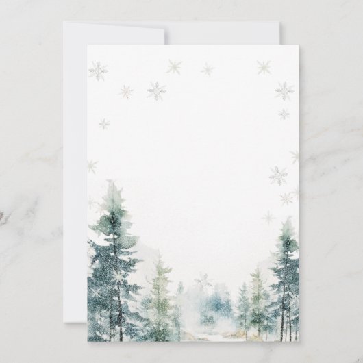 Sneeuwvlokken Witte Winter Onederland Verjaardag Kaart (Achterkant)