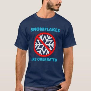 Sneeuwvlokken worden overgewaardeerd als winterzui t-shirt