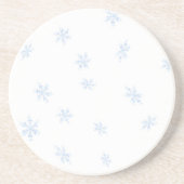 Sneeuwvlokken Zandsteen Onderzetter (Voorkant)