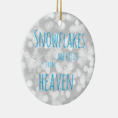 Sneeuwvlokken zijn kussen uit de hemel keramisch ornament (Rechts)