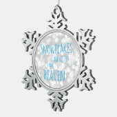 Sneeuwvlokken zijn kussen uit de hemel tin sneeuwvlok ornament (Rechts)