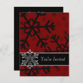 Sneeuwvlokken Zijn Uitgenodigd Kaart (Voorkant / Achterkant)