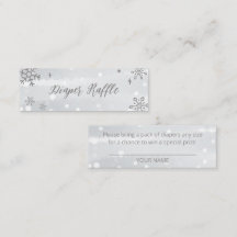 Sneeuwvlokken Zilver Grijs Baby Shower Luier Raffl