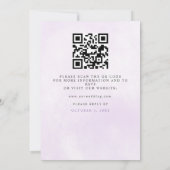 Sneeuwvlokken Zilver Paars Winter QR Code Bruiloft Kaart (Achterkant)