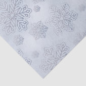 Sneeuwvlokken Zilveren Glitter Dusty Blue Sparkle Tissuepapier (Detail)