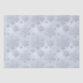 Sneeuwvlokken Zilveren Glitter Dusty Blue Sparkle Tissuepapier (Voorkant)