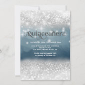 Sneeuwvlokken Zilveren jurk ombre tiara Quinceañer Kaart (Achterkant)