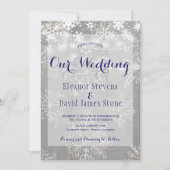 Sneeuwvlokken zilveren lichten winter wonderland b kaart (Voorkant)