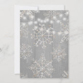 Sneeuwvlokken zilveren lichten winter wonderland b kaart (Achterkant)