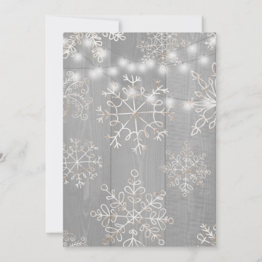 Sneeuwvlokken zilveren lichten winter wonderland b kaart (Achterkant)