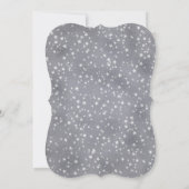 Sneeuwvlokken zilveren winter rustieke bloemen bru kaart (Achterkant)