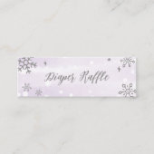 Sneeuwvlokken Zilvergrijs Baby shower Duivel Raffl Mini Visitekaartje (Voorkant)