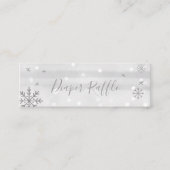 Sneeuwvlokken Zilvergrijs Baby shower Duivel Raffl Mini Visitekaartje (Voorkant)