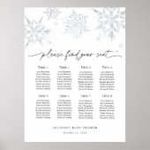 Sneeuwvlokken Zitting Grafiek Foam Board Poster (Voorkant)