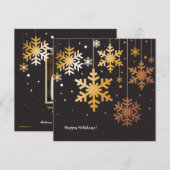 Sneeuwvlokken zorgvuldig geschikt Kerstkaart (Voorkant / Achterkant)