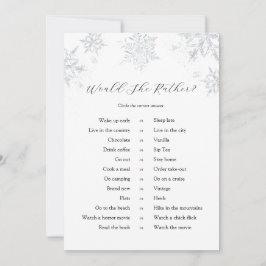 Sneeuwvlokken zou ze liever spel Kaart