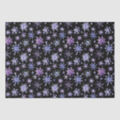 Sneeuwvlokken zwart paarse tissuepapier (Voorkant)