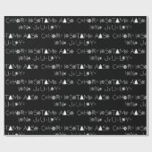 Sneeuwvlokken Zwart-wit Kerstmis in juli Cadeaupapier (Vlak)