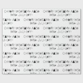 Sneeuwvlokken Zwart-wit Kerstmis in juli Cadeaupapier (Vlak)