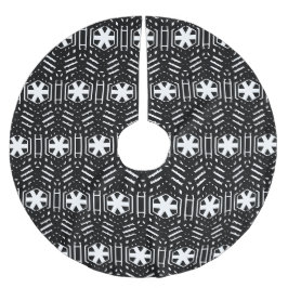 Sneeuwvlokken zwart-wit kerstpatroon kerstboom rok