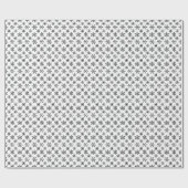 Sneeuwvlokken Zwart-wit patroon Cadeaupapier (Vlak)