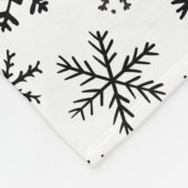 Sneeuwvlokken Zwart-wit patroon Fleece Deken (Hoek)
