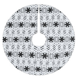 Sneeuwvlokken zwart & wit Scandinavische Kerstmis Kerstboom Rok