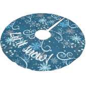 Sneeuwvlokken Zwemmen en Sparkles Kerstboom Rok (Gekanteld)