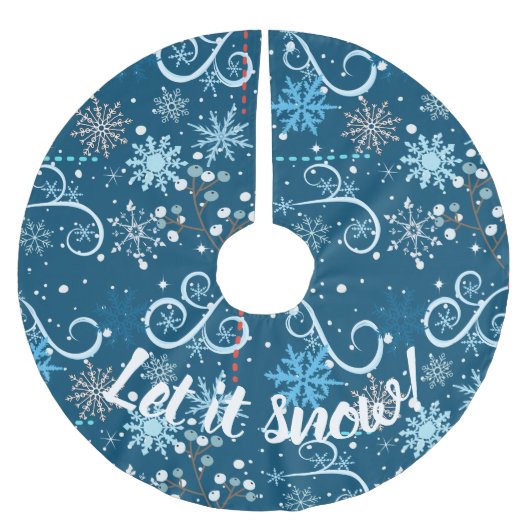 Sneeuwvlokken Zwemmen en Sparkles Kerstboom Rok (Voorkant)