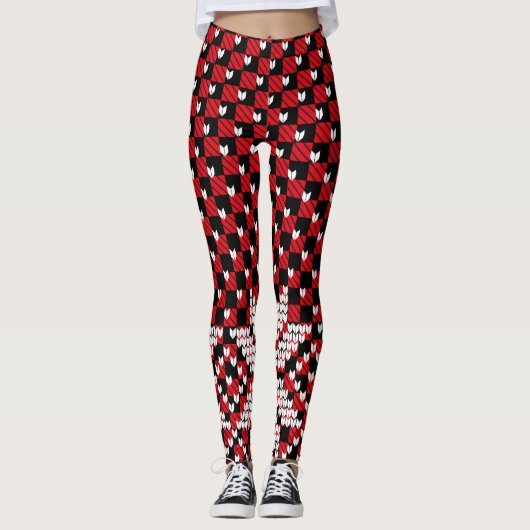 Sneeuwvlokkenpatroon Leggings (Voorkant)