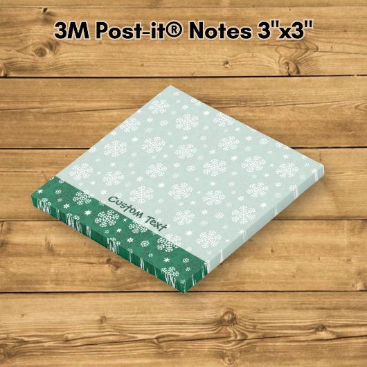Sneeuwvlokkenpatroon op cadmiumgroene Post-it-noti Post-it® Notes