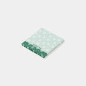 Sneeuwvlokkenpatroon op cadmiumgroene Post-it-noti Post-it® Notes (Schuin)
