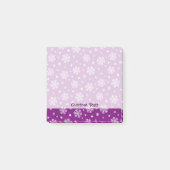 Sneeuwvlokkenpatroon op paarse Post-it-notities Post-it® Notes (Voorkant)