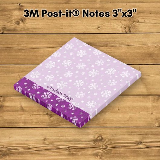 Sneeuwvlokkenpatroon op paarse Post-it-notities Post-it® Notes