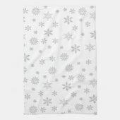 Sneeuwvlokkenpatroon op wit theedoek (Verticaal)