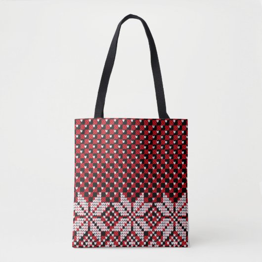 Sneeuwvlokkenpatroon Tote Bag (Voorkant)