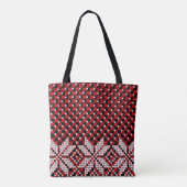 Sneeuwvlokkenpatroon Tote Bag (Achterkant)