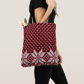 Sneeuwvlokkenpatroon Tote Bag (Dichtbij)
