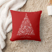 Sneeuwvlokkerboom op rood kussen (Deken)