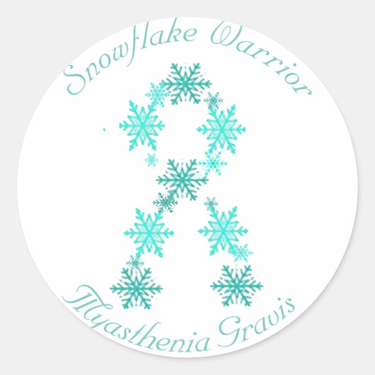 Sneeuwvlokkrijger Myasthenia gravis-Sticker Ronde Sticker (Voorkant)