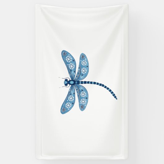 sneeuwvloklibel-eau-de-vie spandoek (Verticaal)