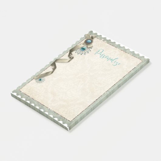  sneeuwvloklint en damask Post-i Post-it® Notes (Schuin)